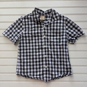Harper Canyon Monochrome Checkered Button-Up Shirt